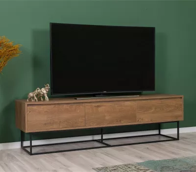 Set mobiljesh për dhomë dite, ngjyrë arre dhe e zezë, Laxus Takım 27