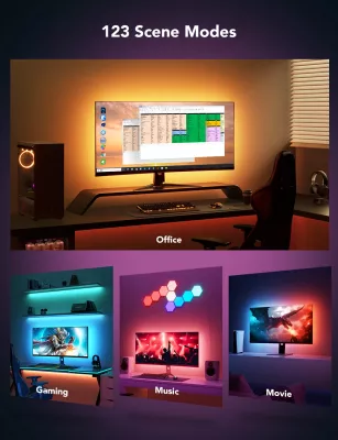 Shirit LED gaming Govee G1 H6609 për monitor 24-26\", RGBIC, Wi‑Fi + Bluetooth