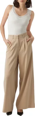 Maicë pa mëngë për femra Vero Moda VMROSA SL TOP GA JRS NOOS 10287348, e bardhë [Madhësia: XS]
