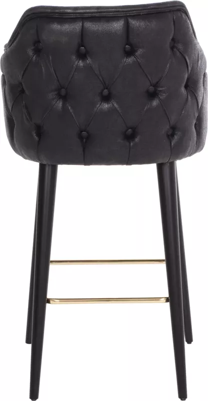 Karrige për bar profesionale FH9281.14, lloj NUBUCK, dru i zi, 50x62x108,5H cm