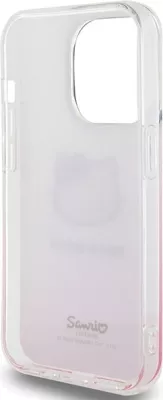 Mbështjellës Hello Kitty IML Gradient Electrop Kitty Head për iPhone 15 Pro Max, rozë