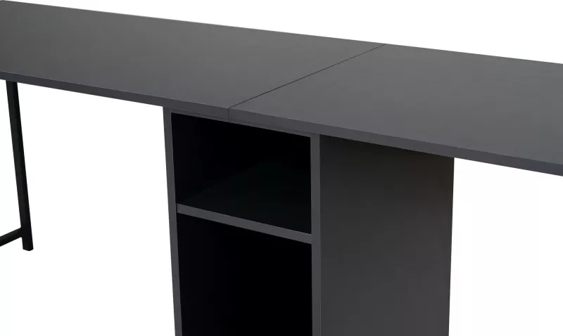 Tavolinë studimi Nordure, dyshe, anthracite, e zezë