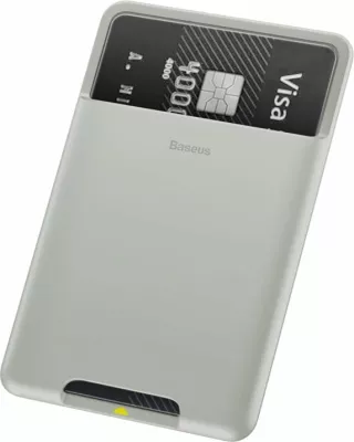 Mbështjellës për karta Baseus ACKD-B0G për celular, silikoni, Gri