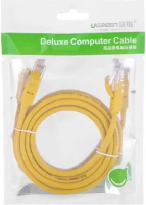 kabllo LAN UGREEN Cat5e UTP 5m RJ45, e verdhë, polybag