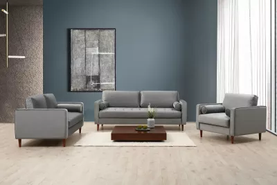 Divan treshe Atelier del Sofa, Rome, ngjyrë gri e çelët