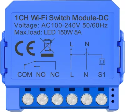 Switch smart Avatto WSM16-DC32V-1 1 kanal dry contact Wi‑Fi Tuya