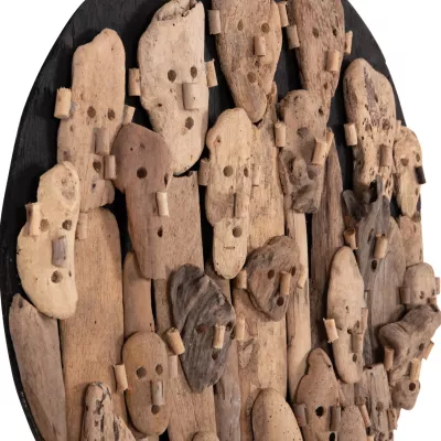 Dekor muri rrumbullak LICAS, dru i gjetur, natyral, FH4441, 62cm