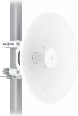 Antena Ubiquiti UISP Dish, 30 dBi, 5.15 - 6.875 GHz, Polarizim i dyfishtë, IPX6, Alumini, Bardhë