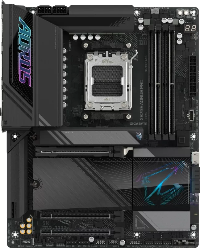 Pllakë amë Gigabyte X870E AORUS PRO, Socket AM5, DDR5, Wi-Fi 7