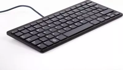 Tastierë mini Raspberry Pi SC0198, mekanike, USB, QWERTZ, e zezë, gri