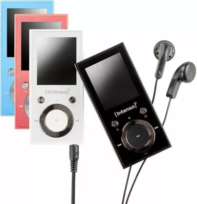 MP3 player, Intenso Video Scooter BT, 16GB, Bluetooth 5.0, ekran 1.8\", Blu, set me microSD + kufje + kabllo USB
