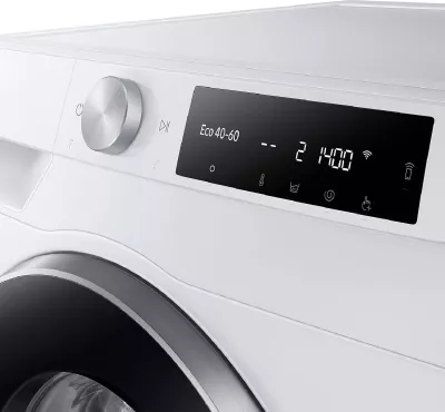 Lavatrice Samsung WW90DG6U8FLEU4 9 kg 1400 rpm klasë A Wi‑Fi AI Ecobubble, e bardhë derë e zezë