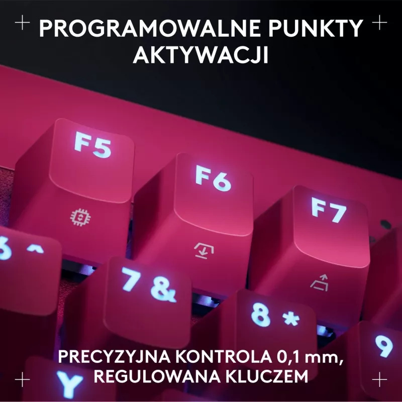 Tastierë Logitech G Pro X TKL Rapid, RGB, magenta