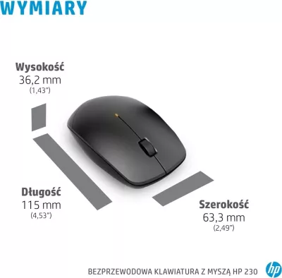 Maus dhe Tastaturë Wireless HP 230, e Zezë