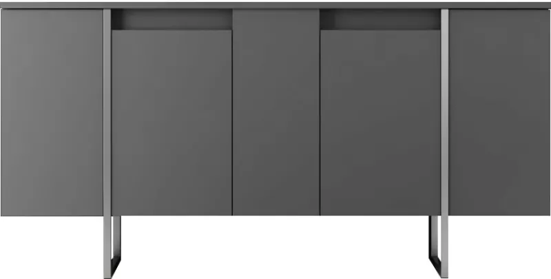 Set mobiljesh për dhomë dite, Hanah Home Luxe, antracit, argjend