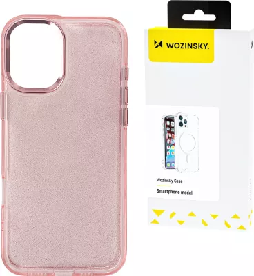 Mbështjellës Wozinsky Glitter Case për Samsung Galaxy S25 Ultra, rozë me shkëlqim