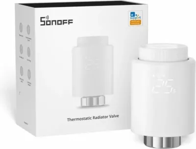 Termostat smart radiatori SONOFF TRVZB Zigbee 3.0, M30x1.5, 3xAA, i bardhë