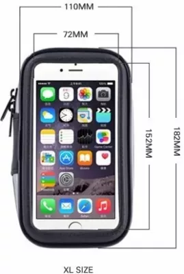 Mbështjellës universal për celular Hurtel, madhësia XL, i papërshkueshëm nga uji, i zi