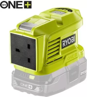 Inverter portativ Ryobi RY18BI150A-0, për bateri ONE+, i verdhë
