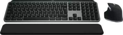 Set tastierë + Maus Logitech MX Keys S Combo for Mac 920-012845, Bluetooth, US INTL, me numpad, i zi, me palm rest