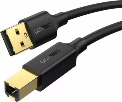 Kabllo USB 2.0 A-B Ugreen US135, 5 m, konektorë gold-plated, e zezë
