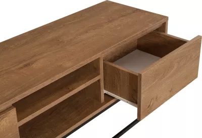 Set mobiljesh për dhomë dite Skye Decor, Laxus Takım 2, ngjyrë arrë dhe e zezë