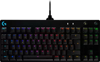Tastierë gaming mekanike Logitech G Pro TKL, USB me kabllo, GX Blue clicky, US INT'L layout, e zezë