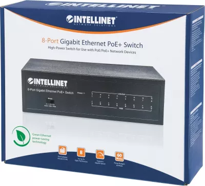 Switch Intellinet me 8 porta Gigabit PoE + VLAN