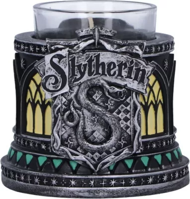 Mbajtëse qiriu NEMESIS NOW Harry Potter Slytherin Tea Light 8 cm, e zezë/jeshile
