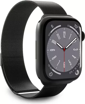 Rrip çeliku për Apple Watch Puro Milanese, 38/40/41mm, i zi