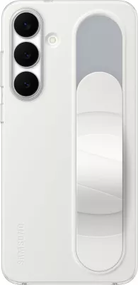 Mbështjellës Samsung Galaxy S25 FE Standing Grip Cover, silikon, bardhë