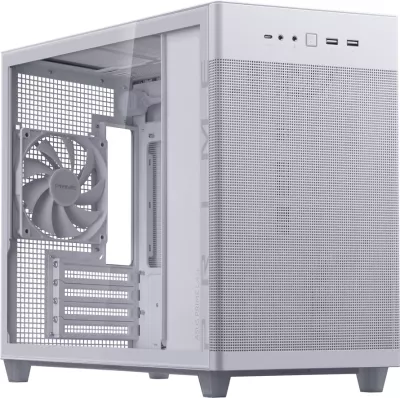 Kasë ASUS Prime AP201 Tempered Glass MicroATX 33L, e bardhë