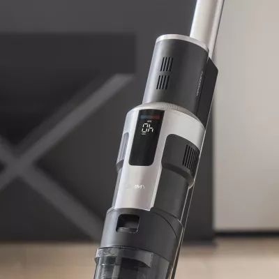 Fshesë me vakum dhe larëse JIMMY HW9, pa kabllo, 21000 mAh, 300 W, e zezë/argjend