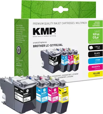 Multipak fishekë boje KMP 1537,4005, kompatibil Brother LC-3219XLVAL, BK/C/M/Y