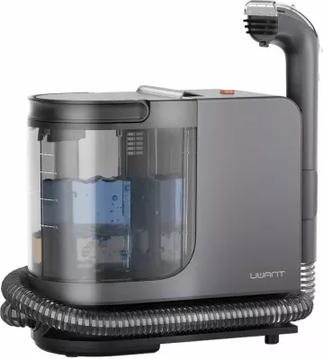 Pastrues me avull dhe nxjerrës njollash Uwant B400 2-në-1, 100°C avull, 65°C ujë i nxehtë, 18000 Pa, 1.2L/1.4L, gri, me aksesorë