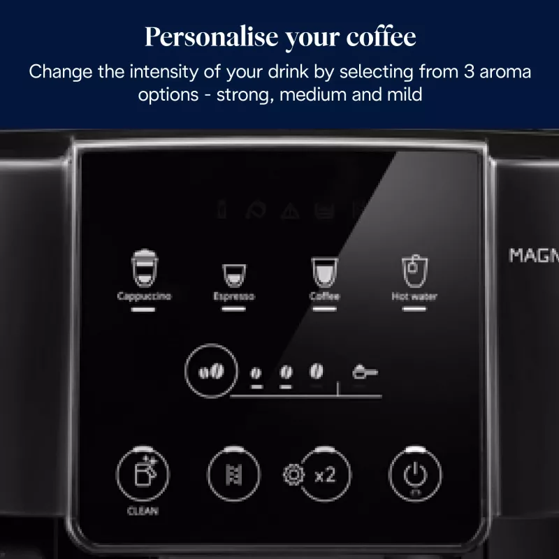 Aparat kafeje DeLonghi Magnifica, 1.8L, 250g, 1450W, e zezë