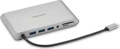 Dock USB-C Kensington UH1440P, 5Gbps, 85W, DP/HDMI/VGA, Argjendtë