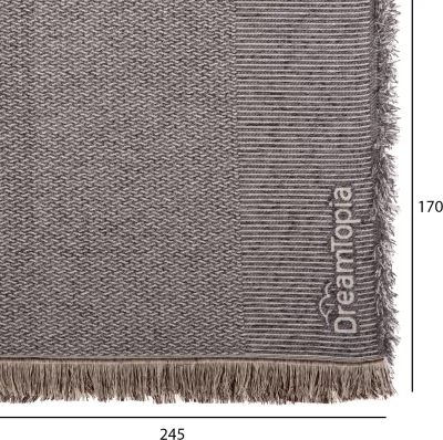 Mbulesë divani me franja DREAMTOPIA FH12162.06 ngjyrë gri 245X170cm