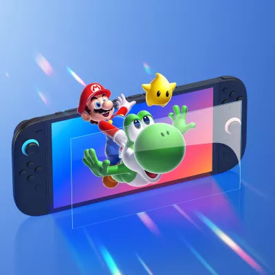 Mbrojtës ekrani xham i kalitur, Dux Ducis, HD për Nintendo Switch 2, 9H, 92% transparencë, kornizë instalimi