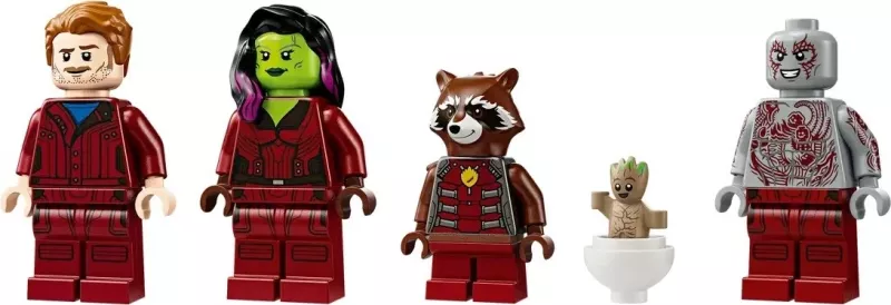Set LEGO Marvel 76286 Milano Spaceship, 5 minifigura, Blu dhe Portokalli
