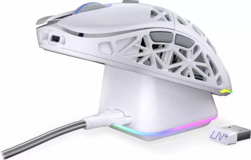 Maus wireless Endorfy LIV Plus Onyx, RGB, i bardhë