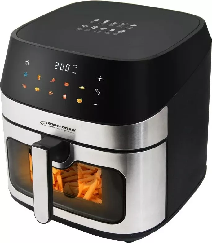 Fritezë ajri Esperanza EKA005, 8L, 1600W, Inox