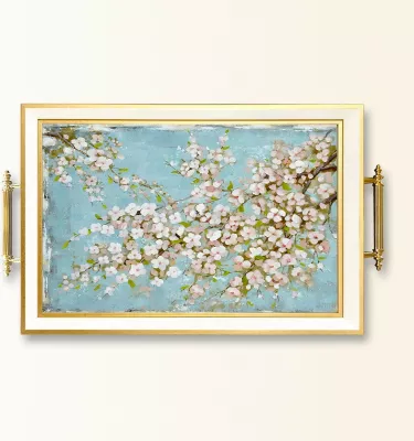 Tabaka dekorative prej qelqi, dizajn Aberto, TPB9922, shumëngjyrëshe