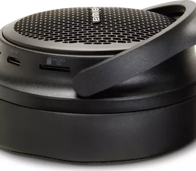 Kufje Bluetooth Aiwa HST-250BT, over-ear, HyperBass, microSD, AUX, 12h, të zeza, set me kuti & kabllo