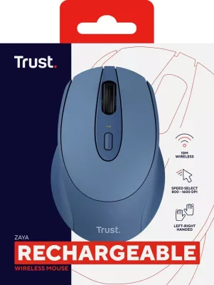 Maus Trust Zaya RF Wireless Optical 1600 DPI, Blu