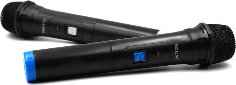 Karaoke mikrofonë SQUEAK VocalDuo 2,4G SQ1007, Set 2 copë, E zezë