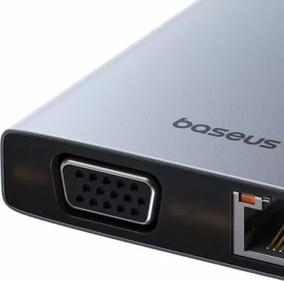 Docking station Baseus PortalJoy Series BS-OH119 13n1 USB-C PD 100W 8K DP 2x HDMI VGA LAN SD/microSD, gri
