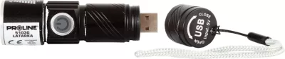 Svetilkë LED portative USB PROLINE 51030 160 lm bateri 600 mAh ZOOM, e zezë