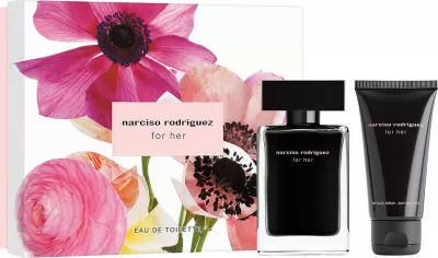 Set Eau de Toilette dhe balsam trupi për femra Narciso Rodriguez For Her, 50ml + 50ml