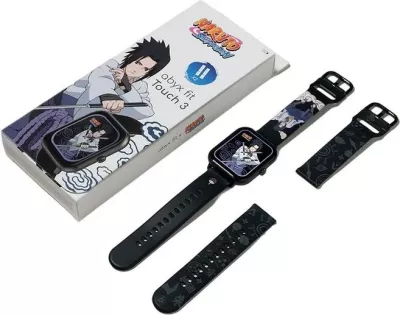 Smartwatch abyx Fit Touch 3 Sasuke Uchiwa, 1.83", IP67, Bluetooth 5.1, zi